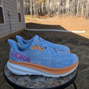 Hoka Clifton 9 1127896 ABIW Airy Blue Running Shoes Sneakers Women Size 10.5 B